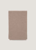Cashmere Ribbed Scarf in Mink