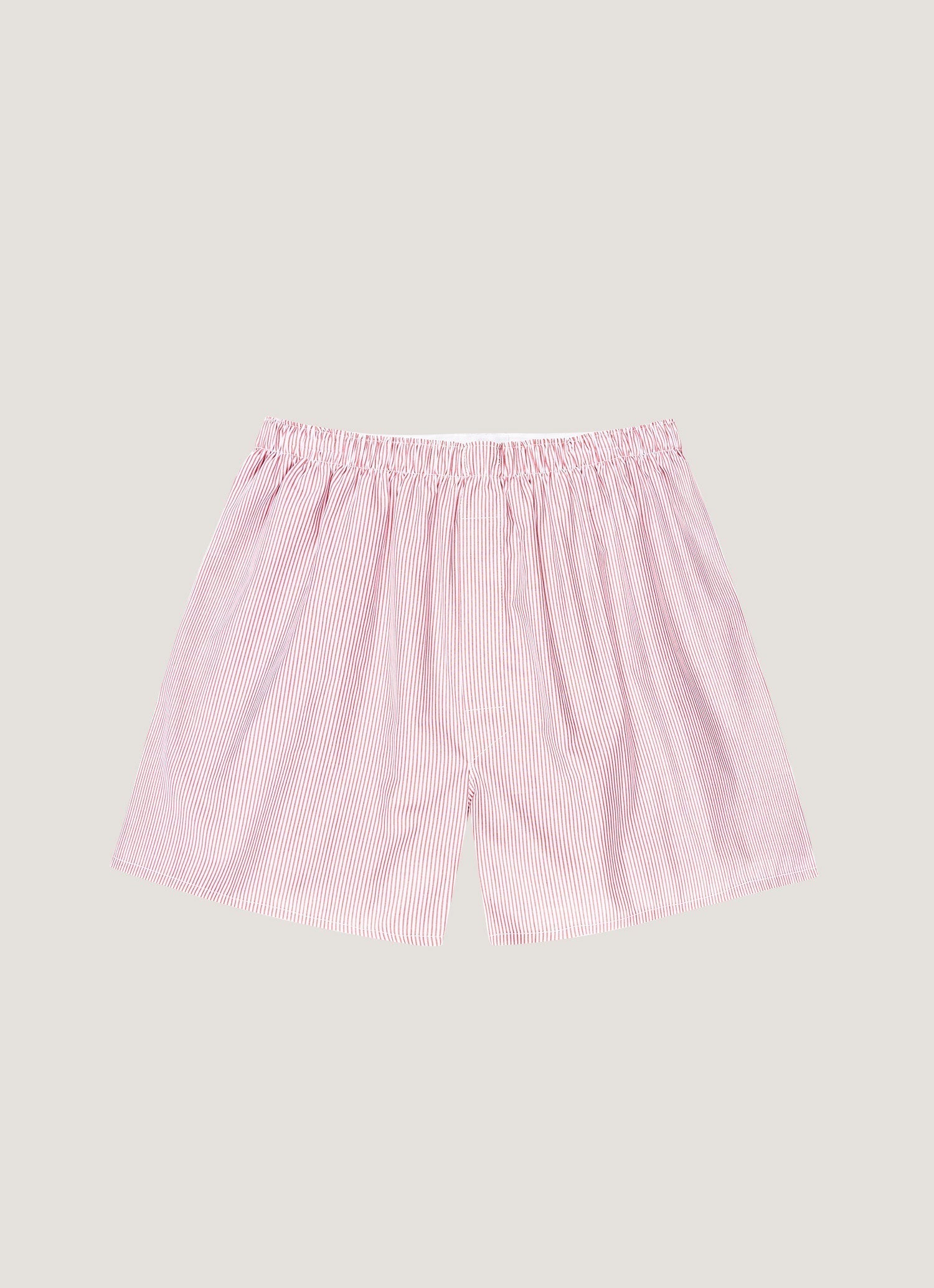 Men's Classic Boxer Short in White/Red Pinstripe