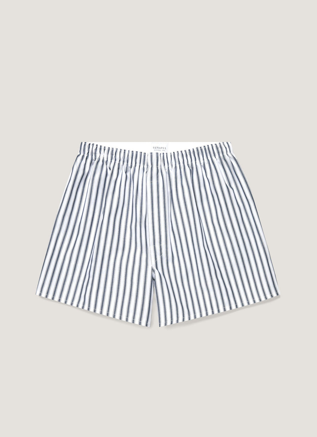 Men's Classic Boxer Short in White/Navy Stripe