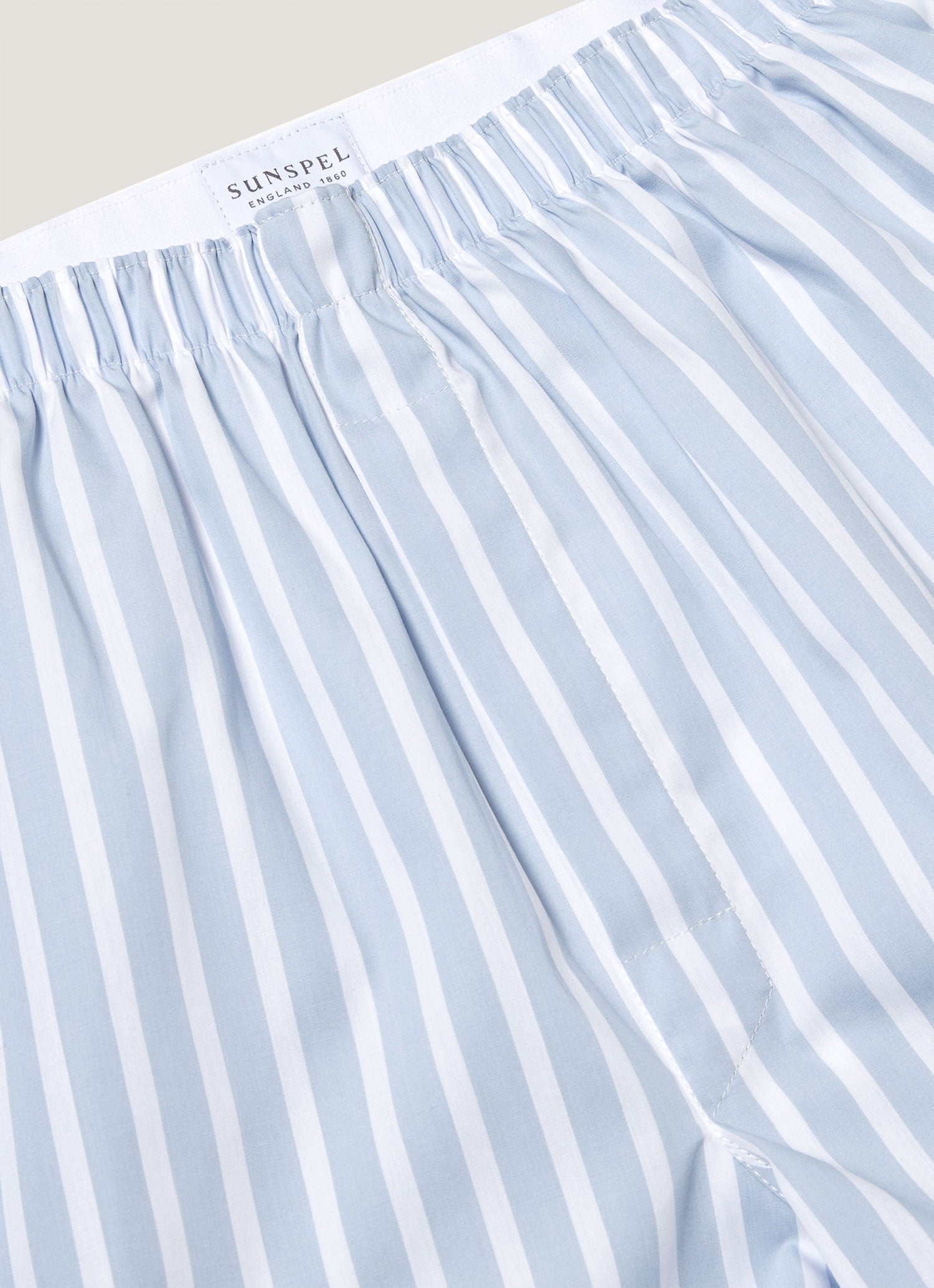 Men's Classic Boxer Short in Sky Blue/White