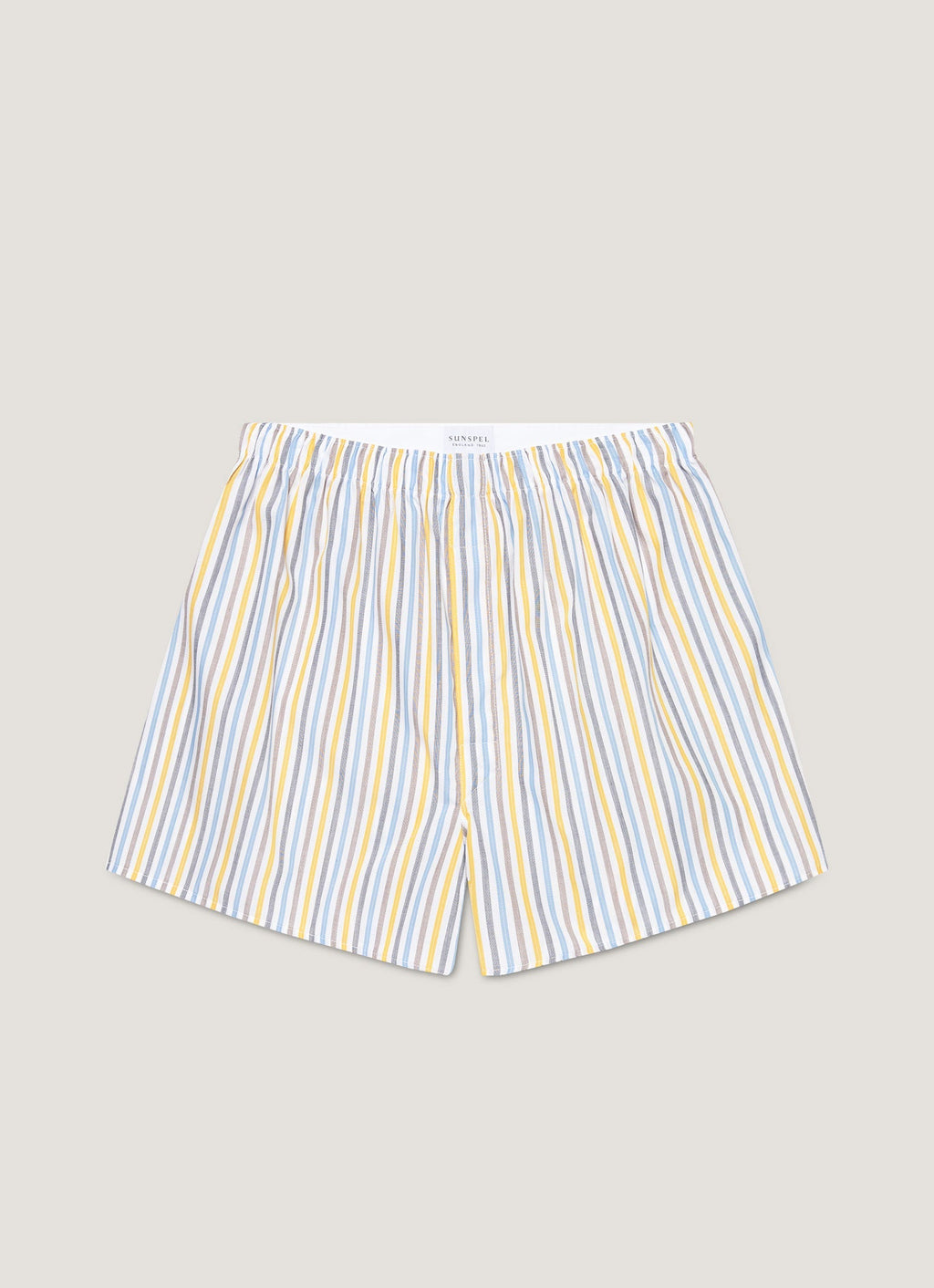 Men's Classic Boxer Short in Yellow/Brown/Blue