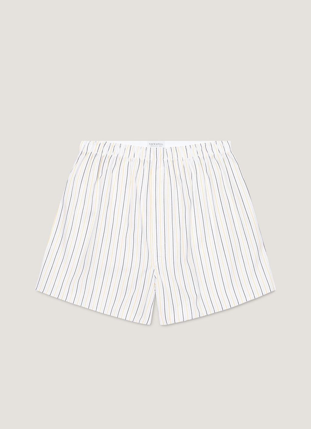 Men's Classic Boxer Short in White/Blue/Yellow