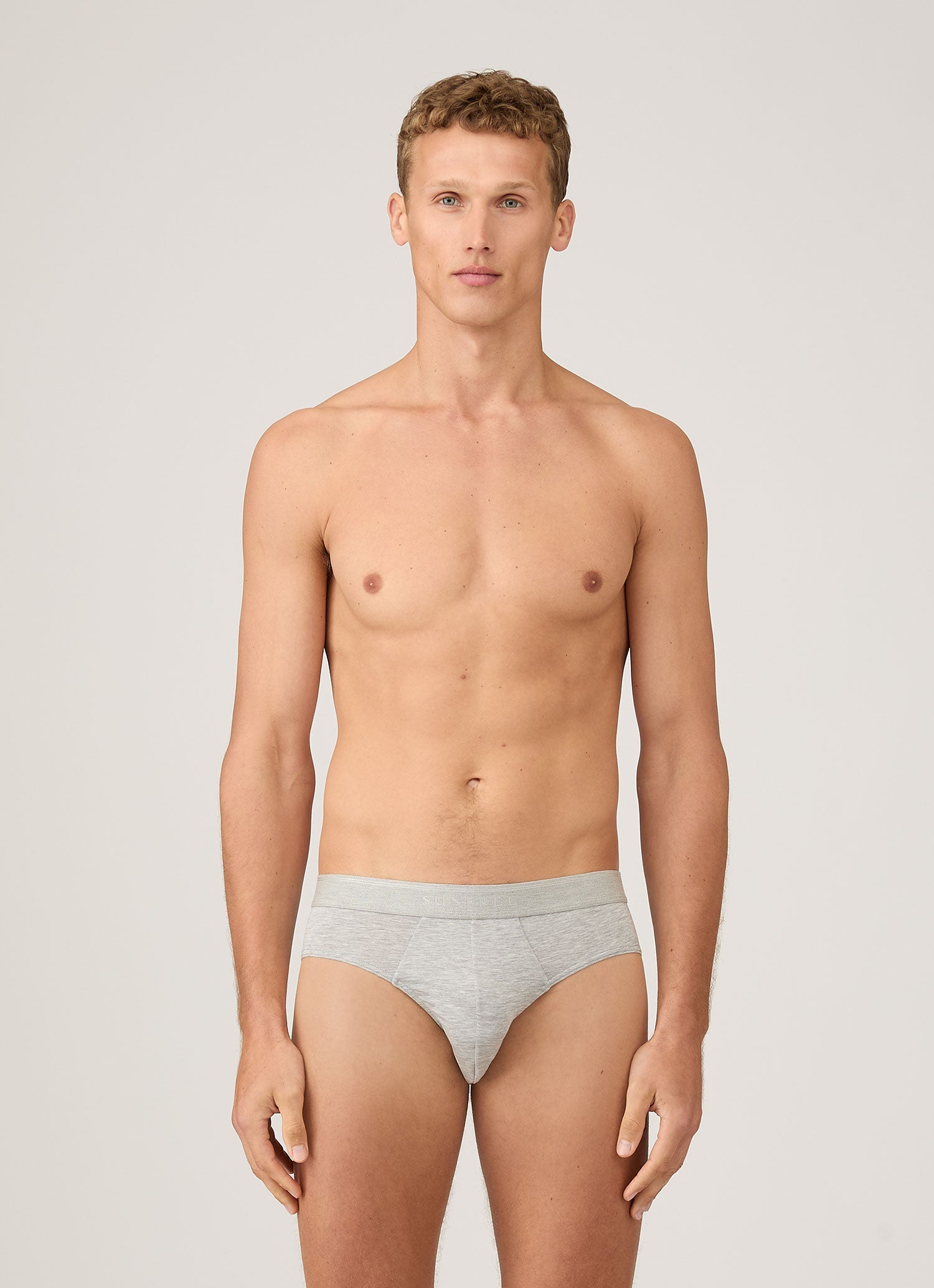 Men's Tencelâ„?Briefs in Grey Melange