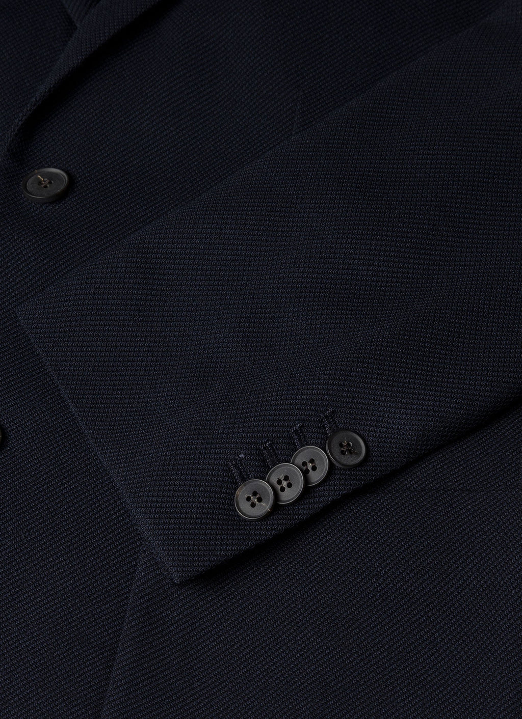 Men's Textured Wool Two-Piece Suit in Navy
