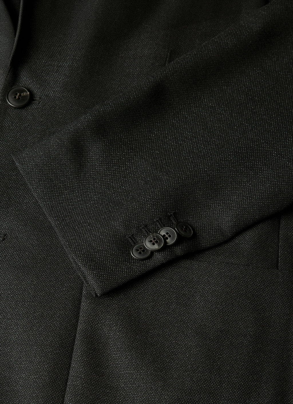 Men's Lightweight Travel Wool Two-Piece Suit in Dark Charcoal Melange