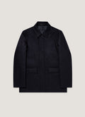 Men's Wool Cashmere Field Jacket in Navy