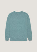 Men's Lambswool Crew Neck Jumper in Steel Green