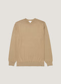 Men's Lightweight Cotton Jumper in Dark Stone
