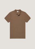 Men's Piqu¨¦ Polo Shirt in Dark Cedar