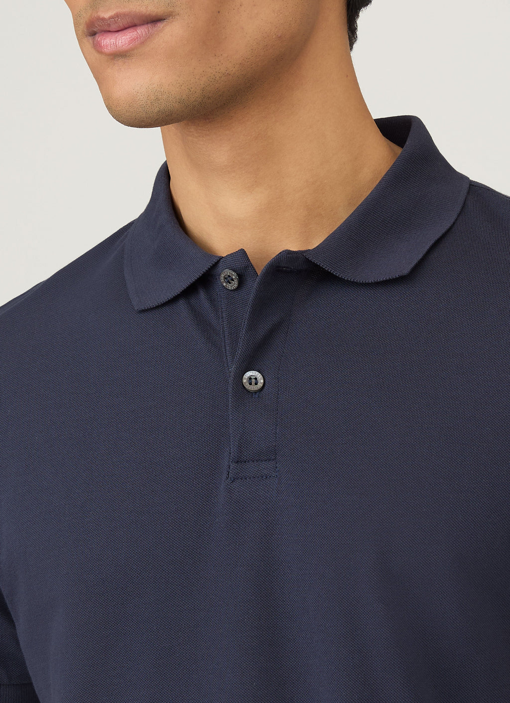 Men's Piqu¨¦ Polo Shirt in Navy