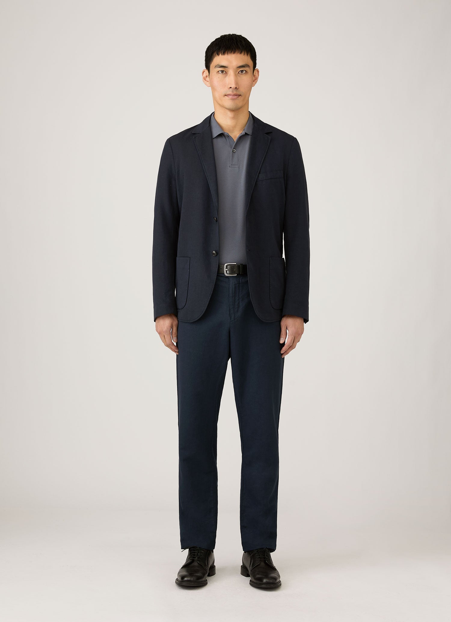 Men's Piqu¨¦ Polo Shirt in Slate Blue