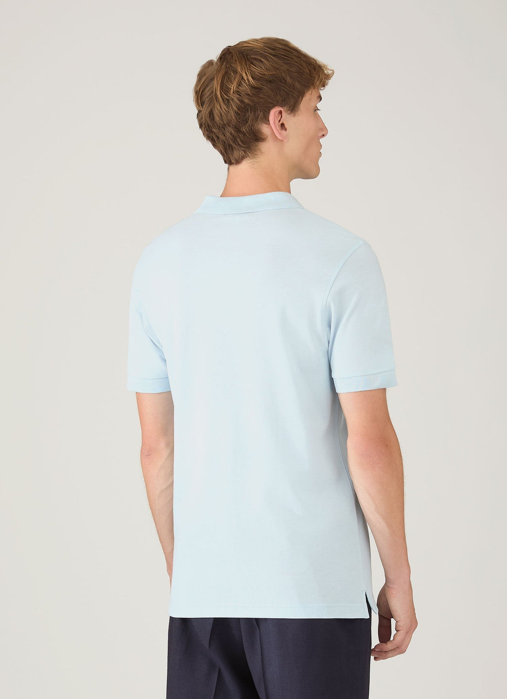 Men's Piqu¨¦ Polo Shirt in Frost Blue