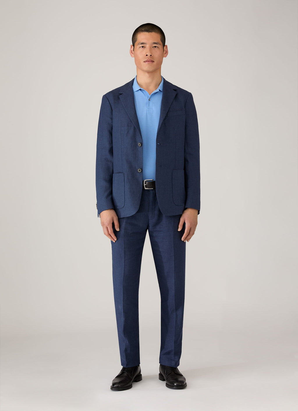 Men's Piqu¨¦ Polo Shirt in Azure Blue