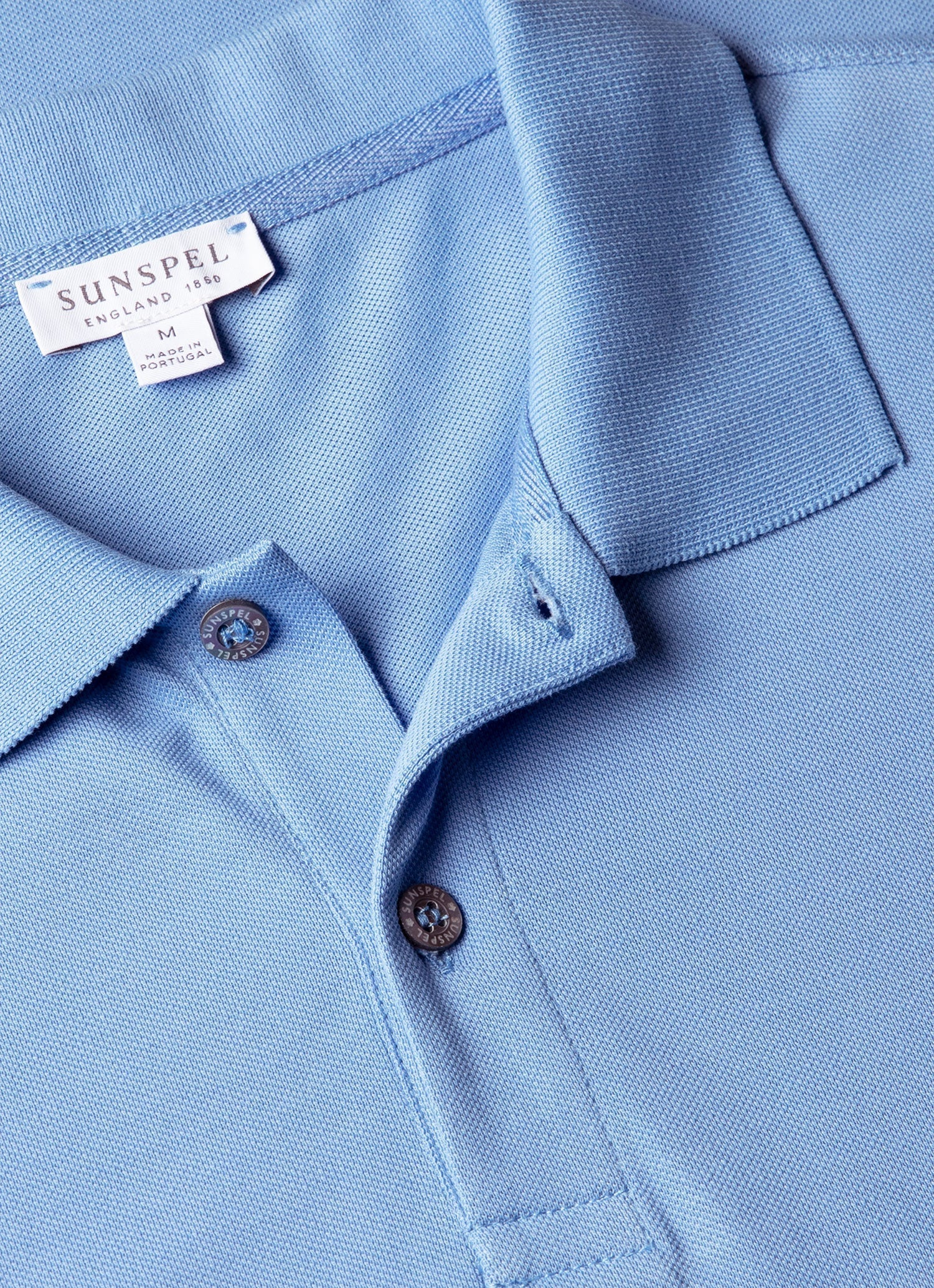 Men's Piqu¨¦ Polo Shirt in Azure Blue