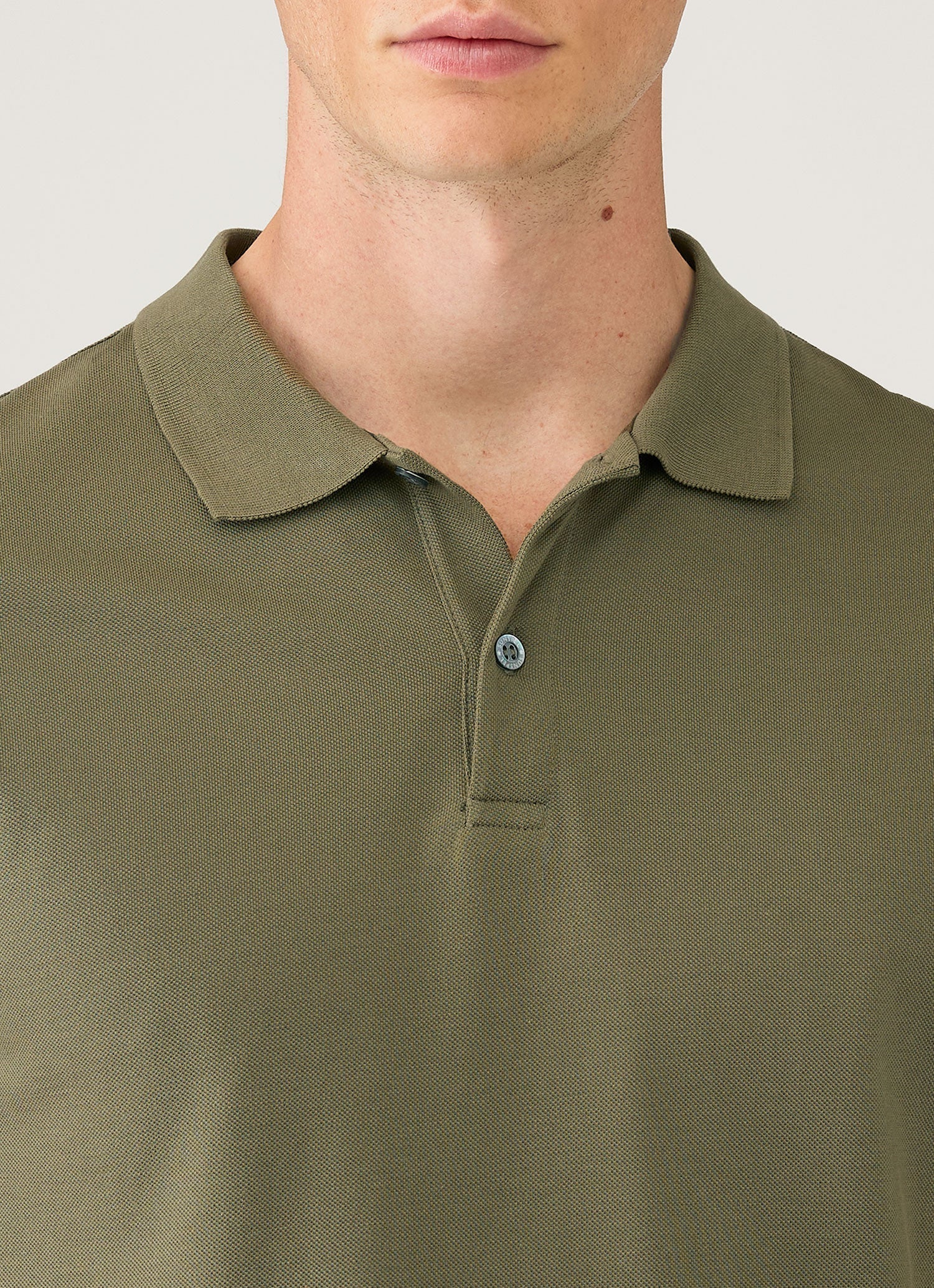 Men's Piqu¨¦ Polo Shirt in Khaki