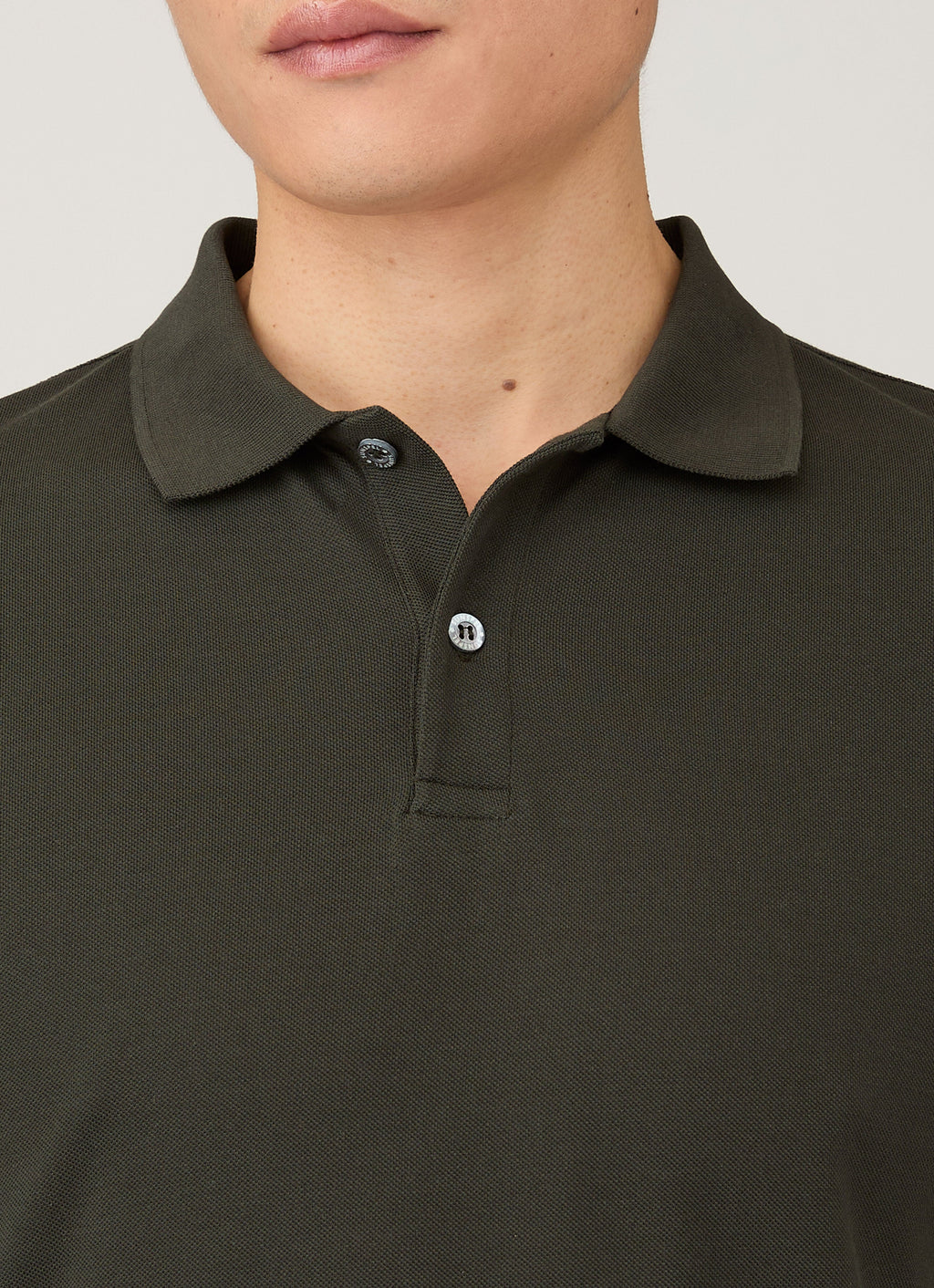 Men's Piqu¨¦ Polo Shirt in Dark Green