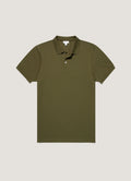Men's Piqu¨¦ Polo Shirt in Deep Olive