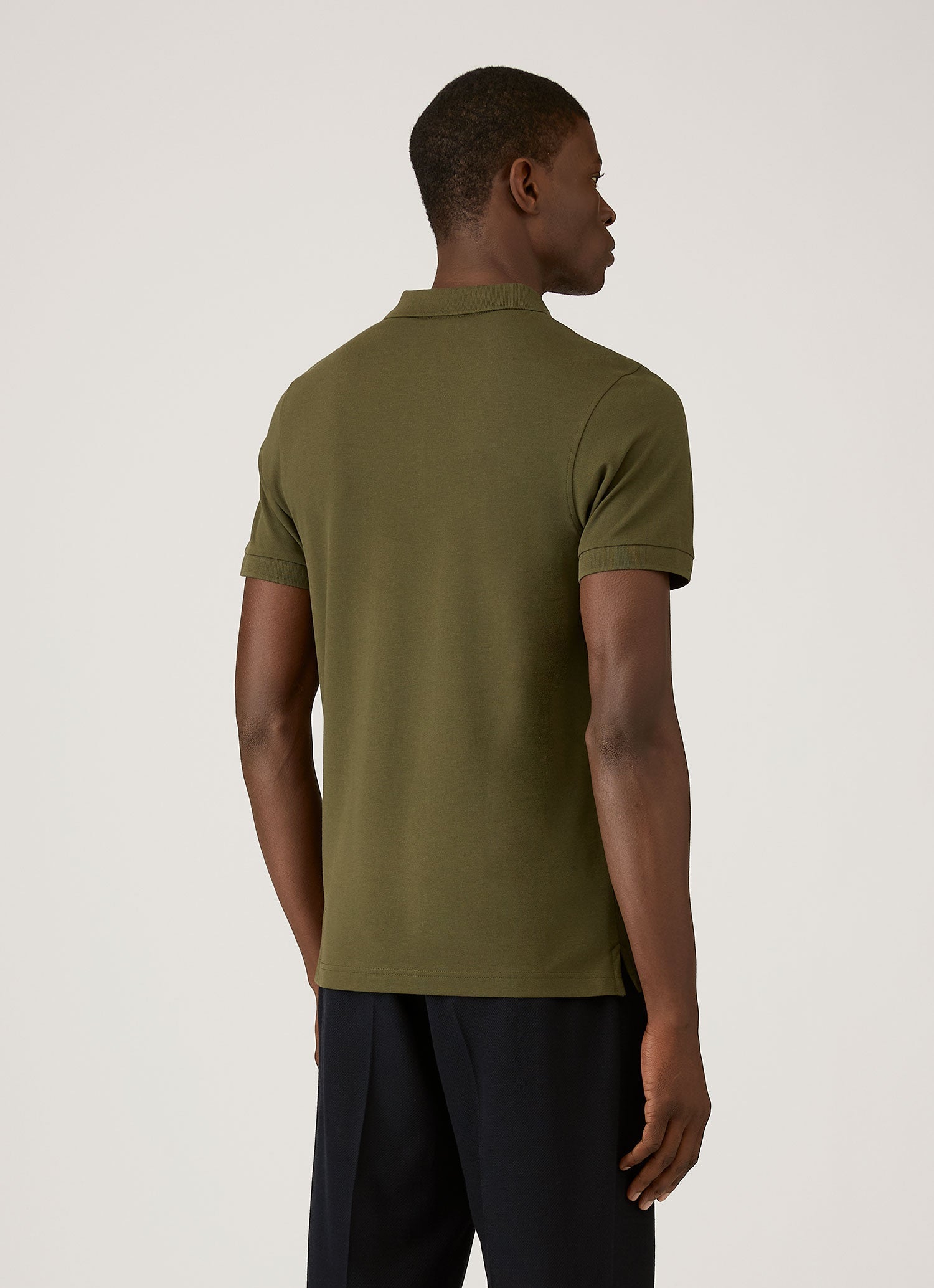 Men's Piqu¨¦ Polo Shirt in Deep Olive