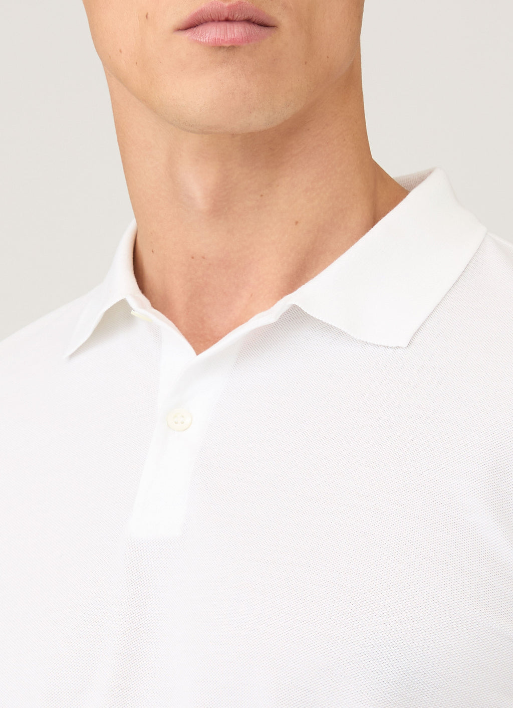 Men's Piqu¨¦ Polo Shirt in White