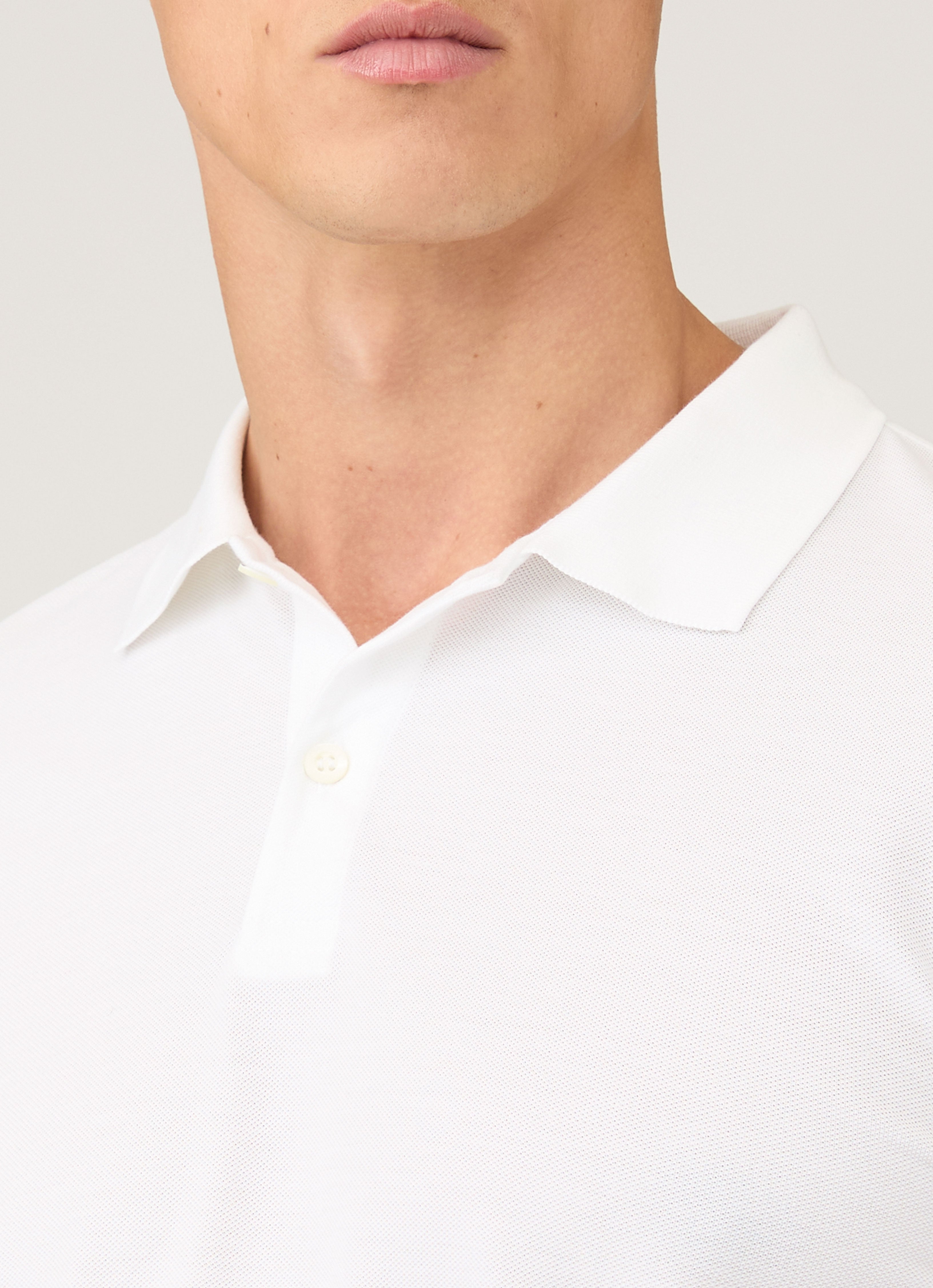 Men's Piqu¨¦ Polo Shirt in White