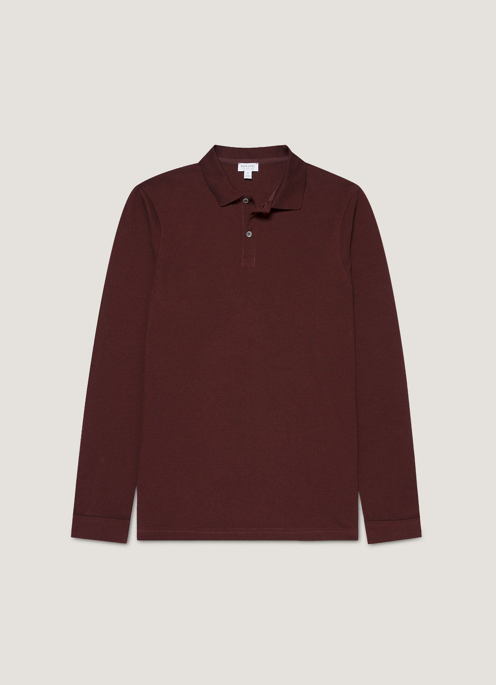 Men's Long Sleeve Piqu¨¦ Polo Shirt in Bakelite