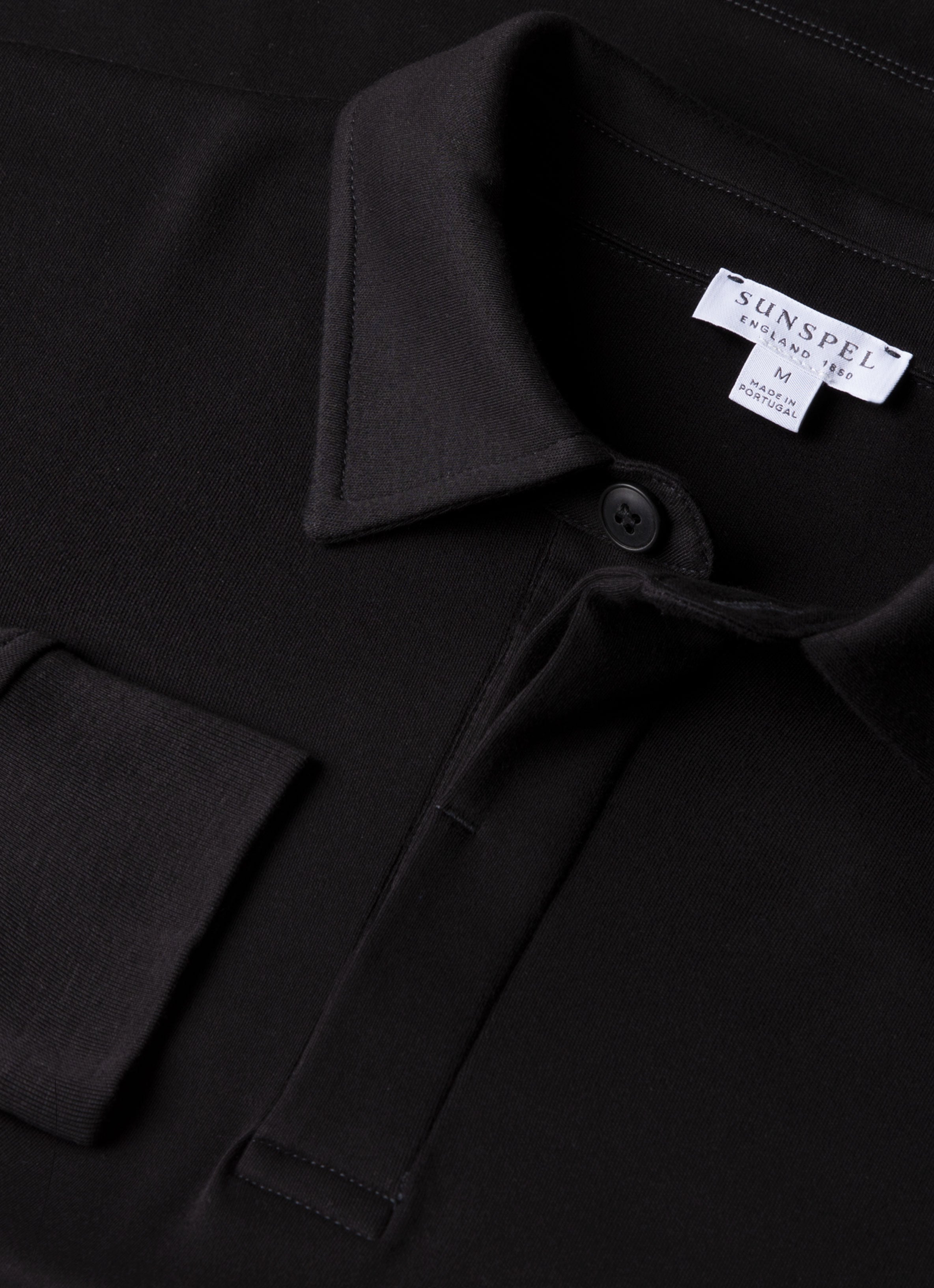 Men's Heavyweight Rugby Polo Shirt in Black
