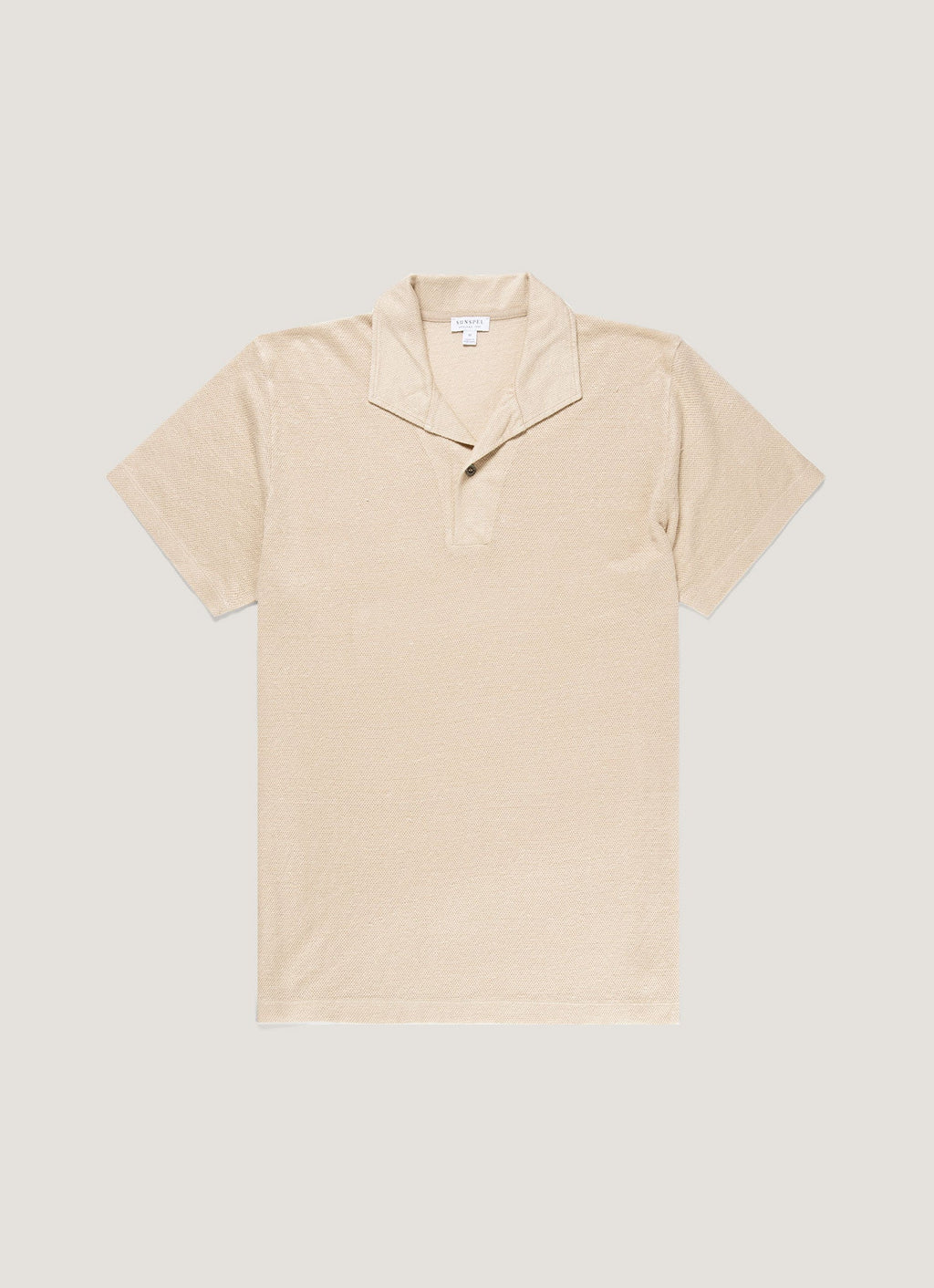 Men's Linen Piqu¨¦ Polo Shirt in Hazelwood