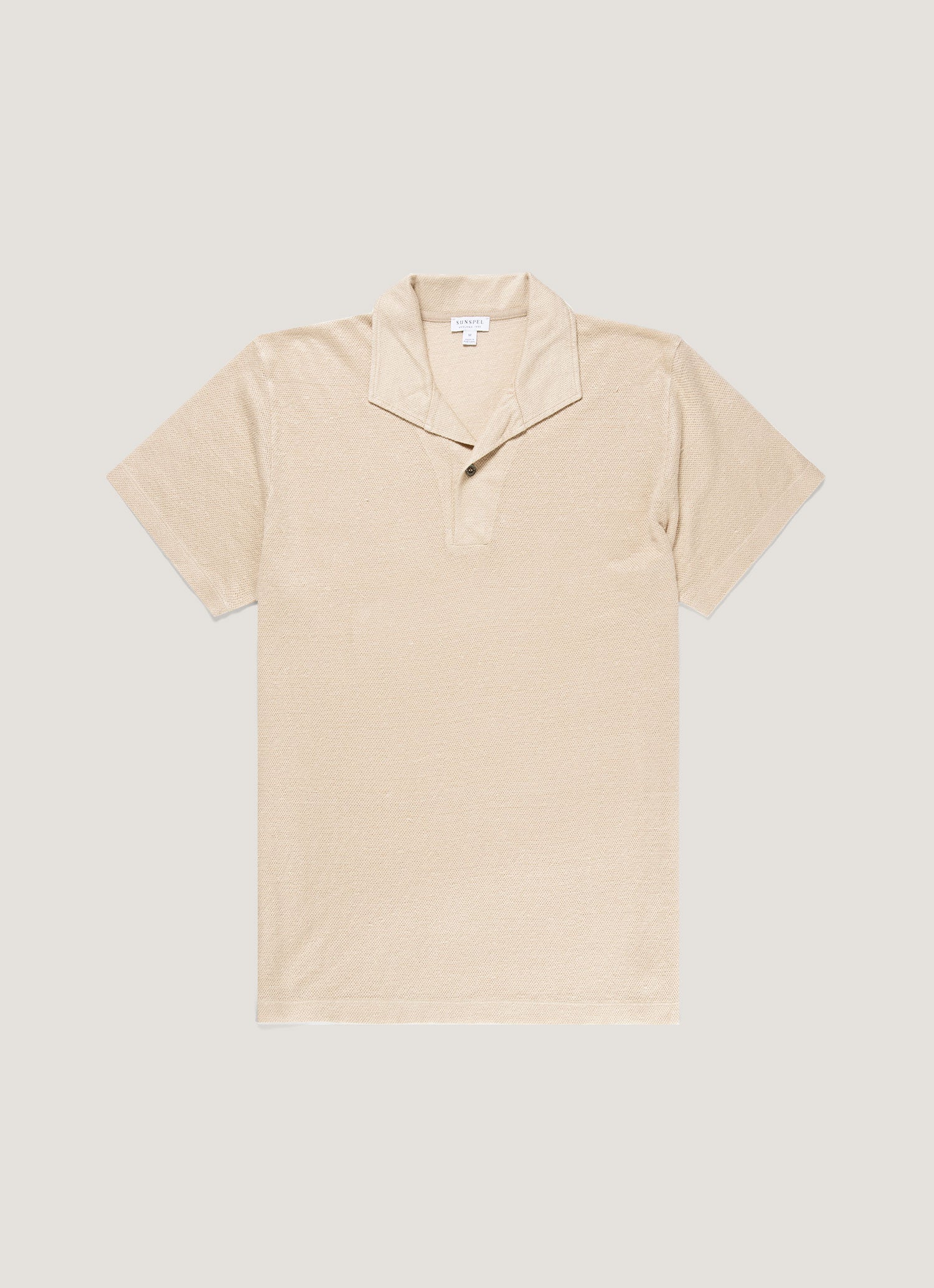 Men's Linen Piqu¨¦ Polo Shirt in Hazelwood