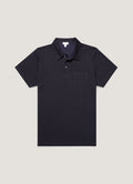 Men's Sea Island Cotton Riviera Polo Shirt in Midnight Navy