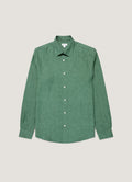 Men's Linen Shirt in Bright Green