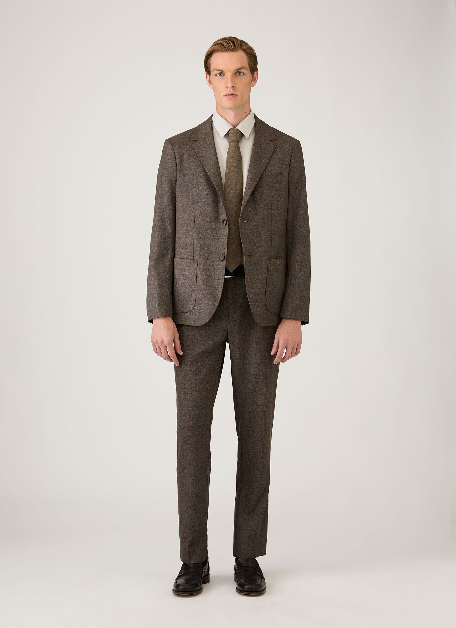 Men's Cotton Cashmere Shirt in Ash