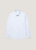 Men's Poplin Shirt in Sky Blue/White/Navy