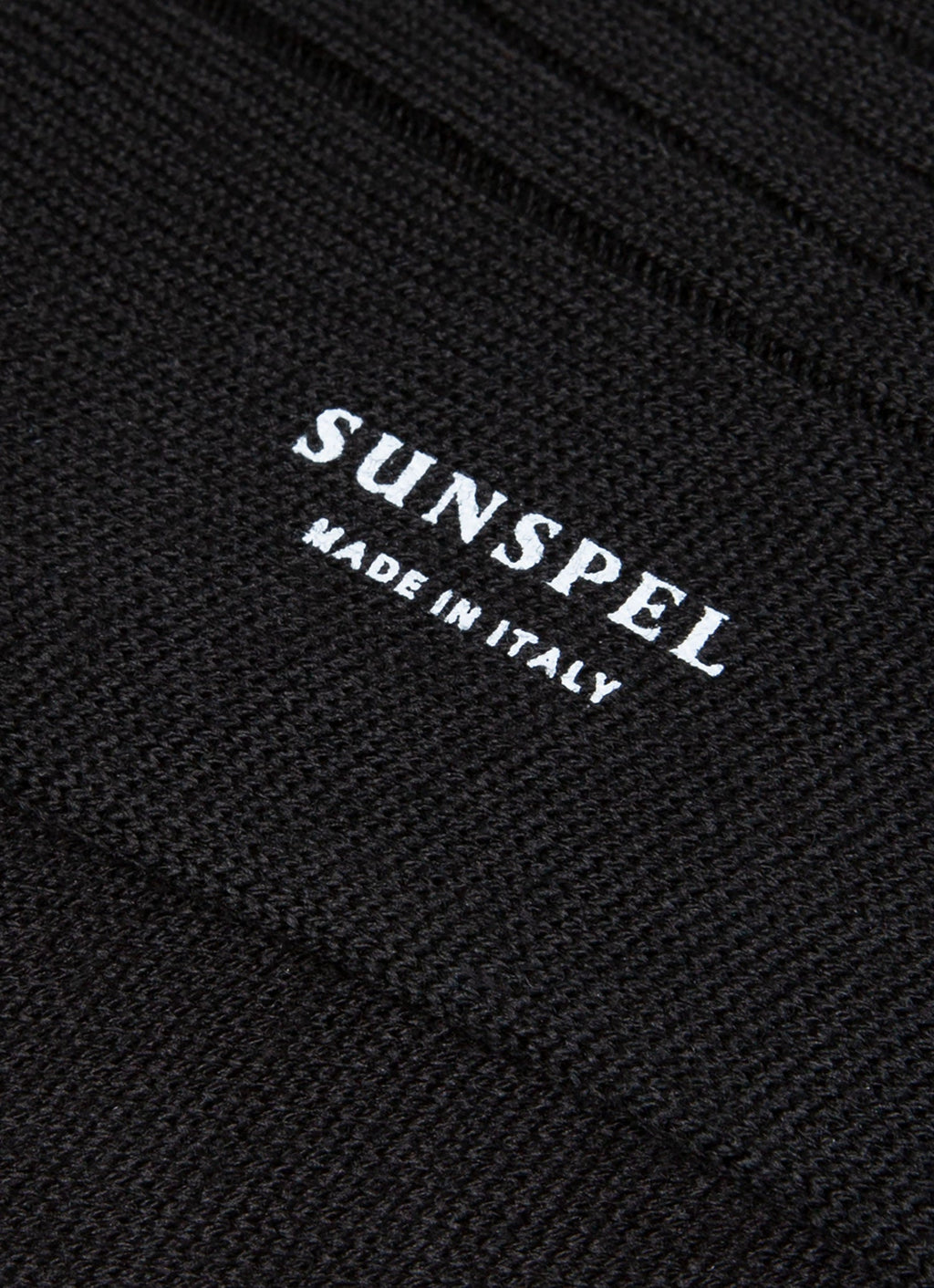 Men's Merino Wool Ribbed Socks in Black