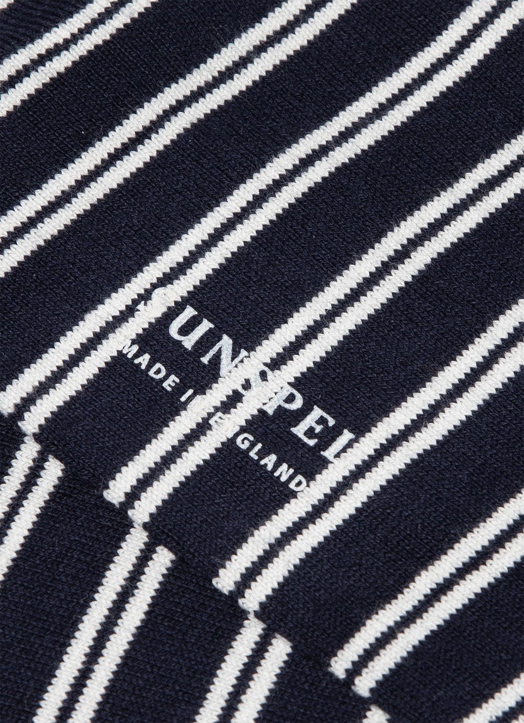 Men's Cotton Socks in Navy/Ecru