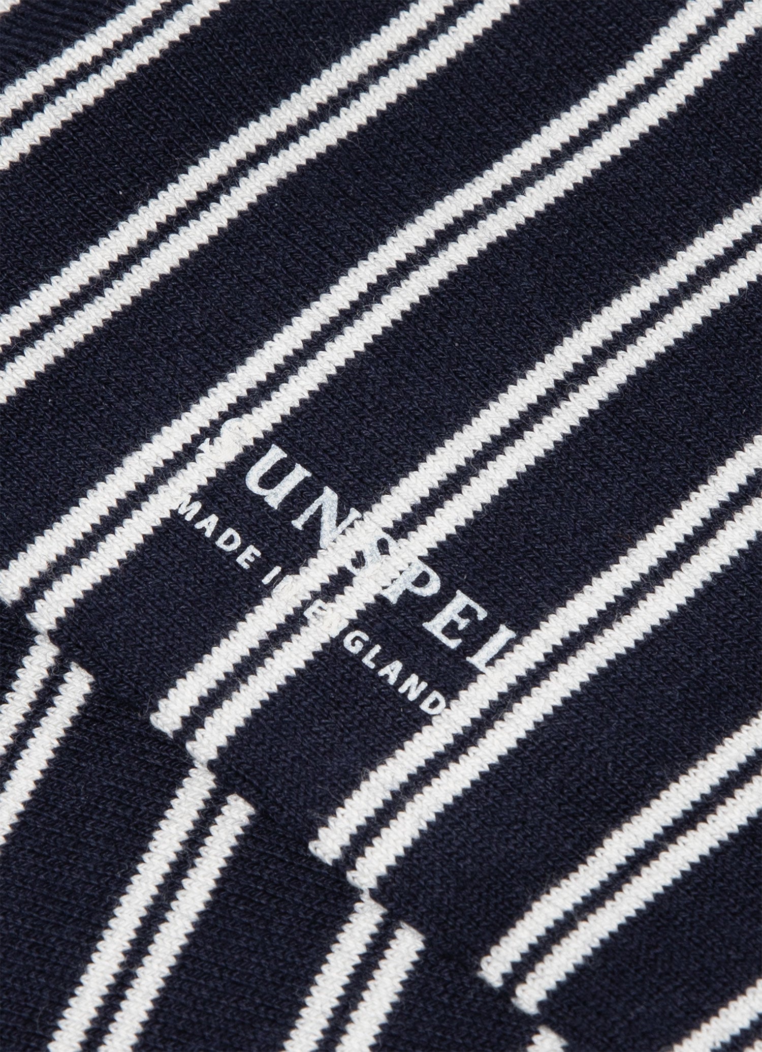 Men's Cotton Socks in Navy/Ecru