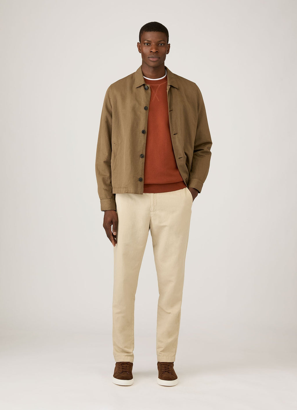 Men's Loopback Sweatshirt in Rust