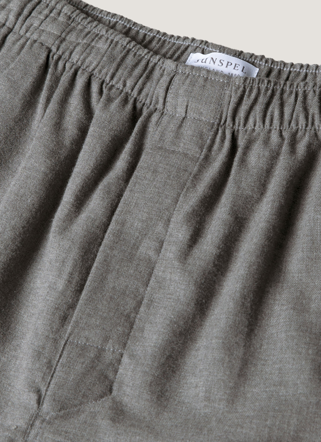 Men's Cotton Flannel Pyjama Set in Mid Grey Melange