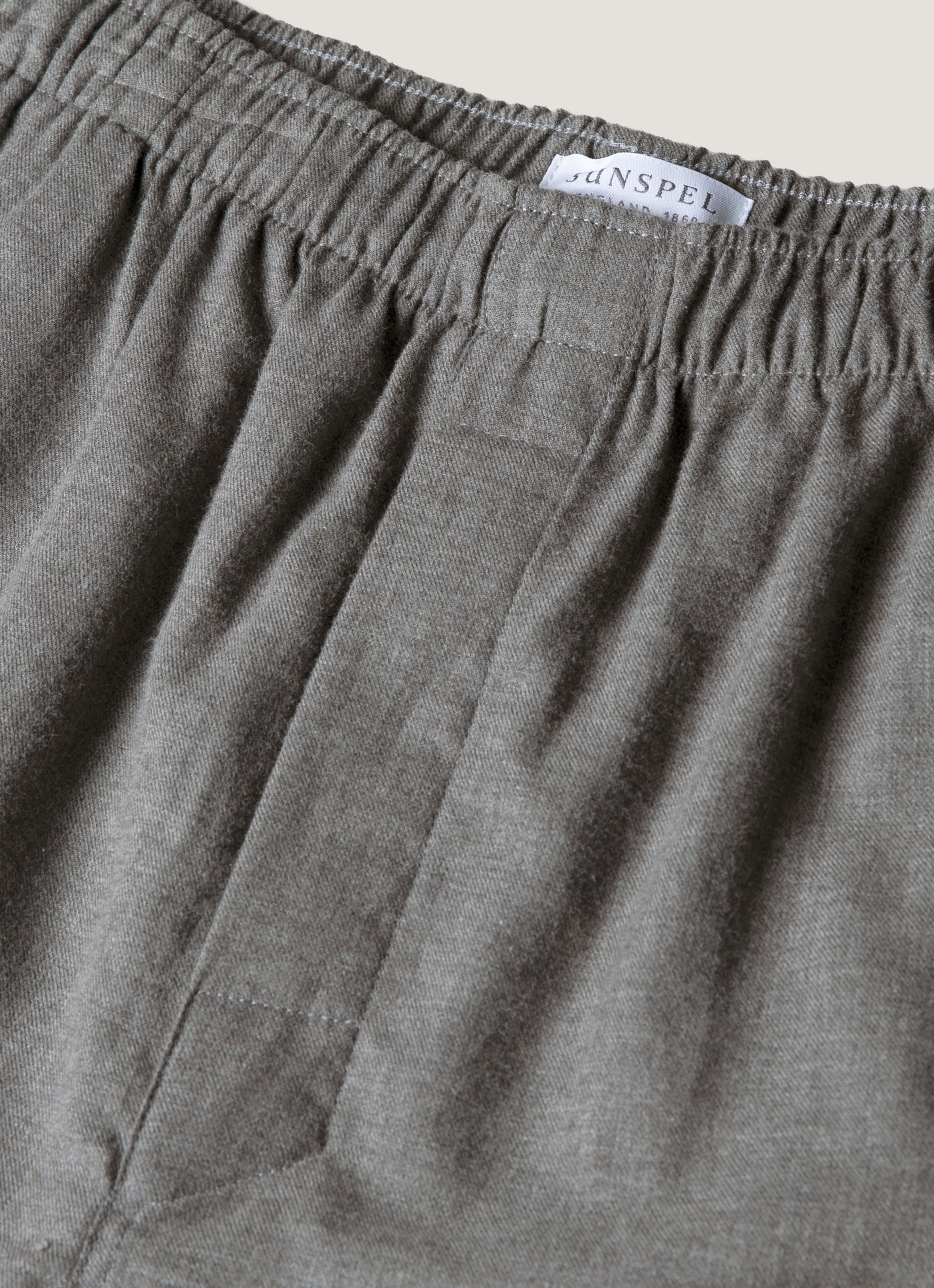 Men's Cotton Flannel Pyjama Set in Mid Grey Melange