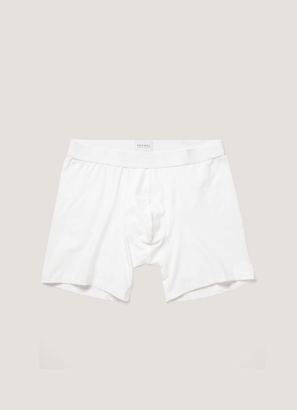 Men's Stretch Cotton Boxer Briefs in White