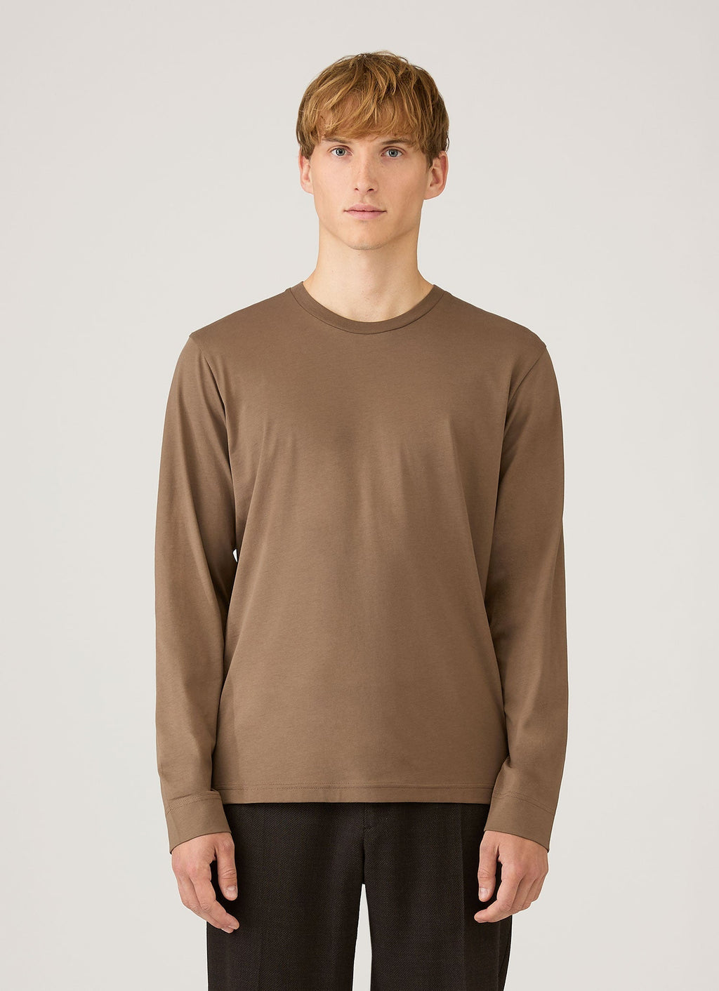 Men's Long Sleeve Riviera Midweight T?shirt in Dark Cedar