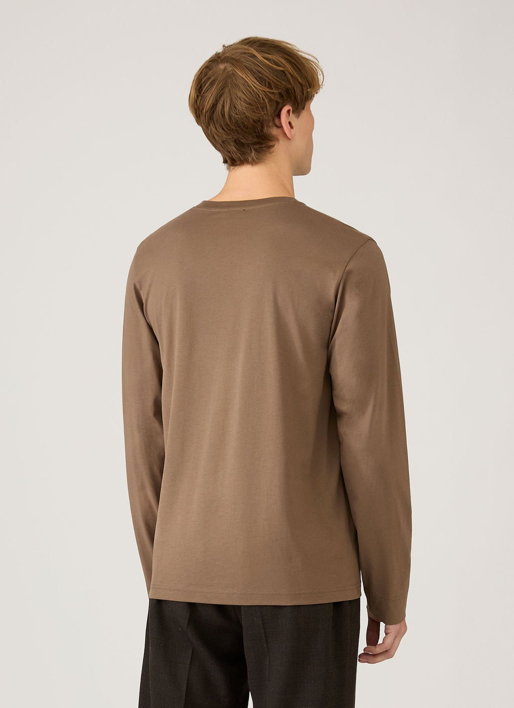 Men's Long Sleeve Riviera Midweight T?shirt in Dark Cedar