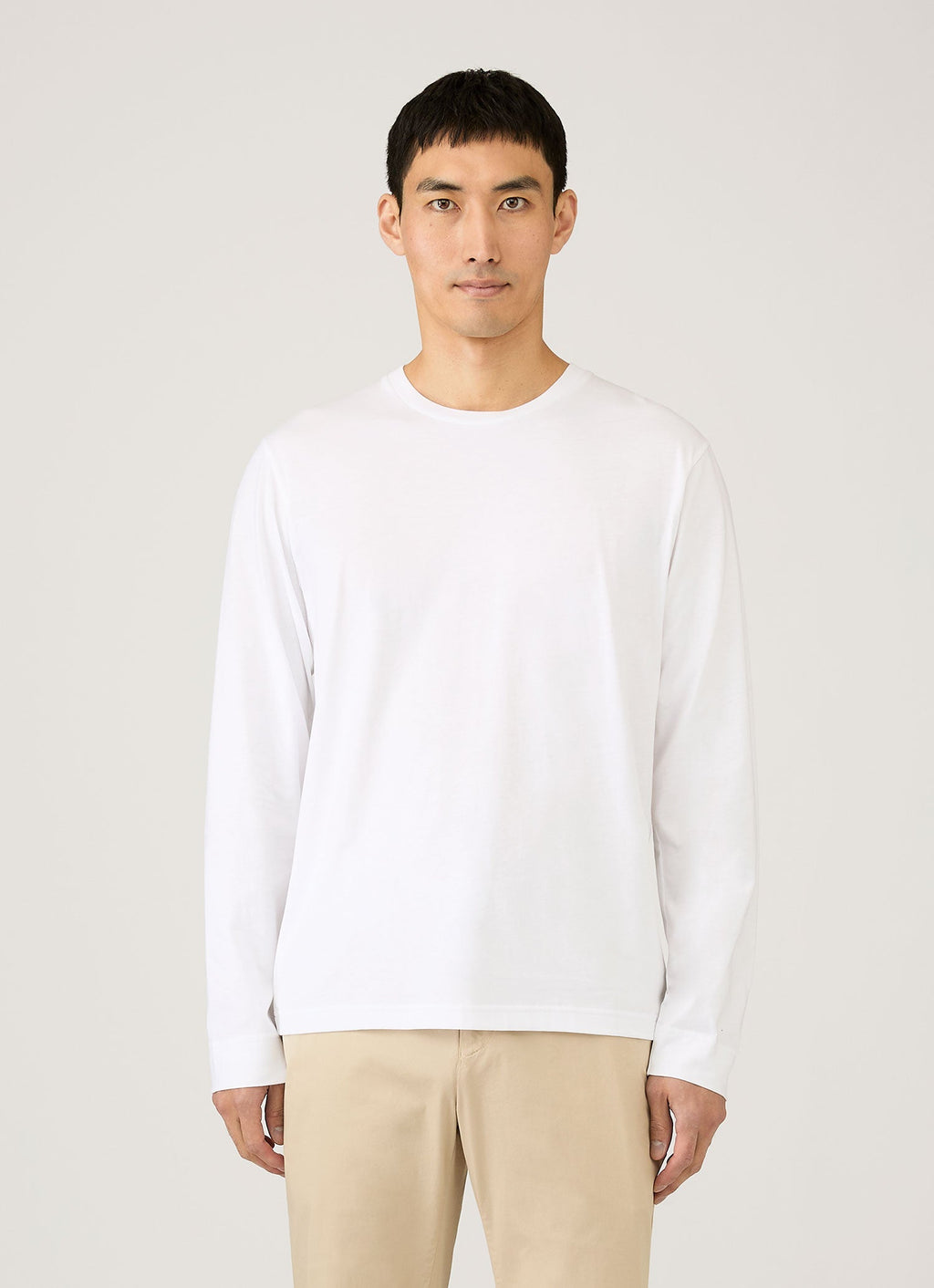 Men's Long Sleeve Riviera Midweight T?shirt in White