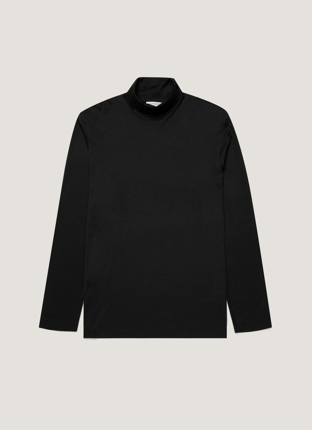 Men's Roll Neck Heavyweight T-shirt in Black