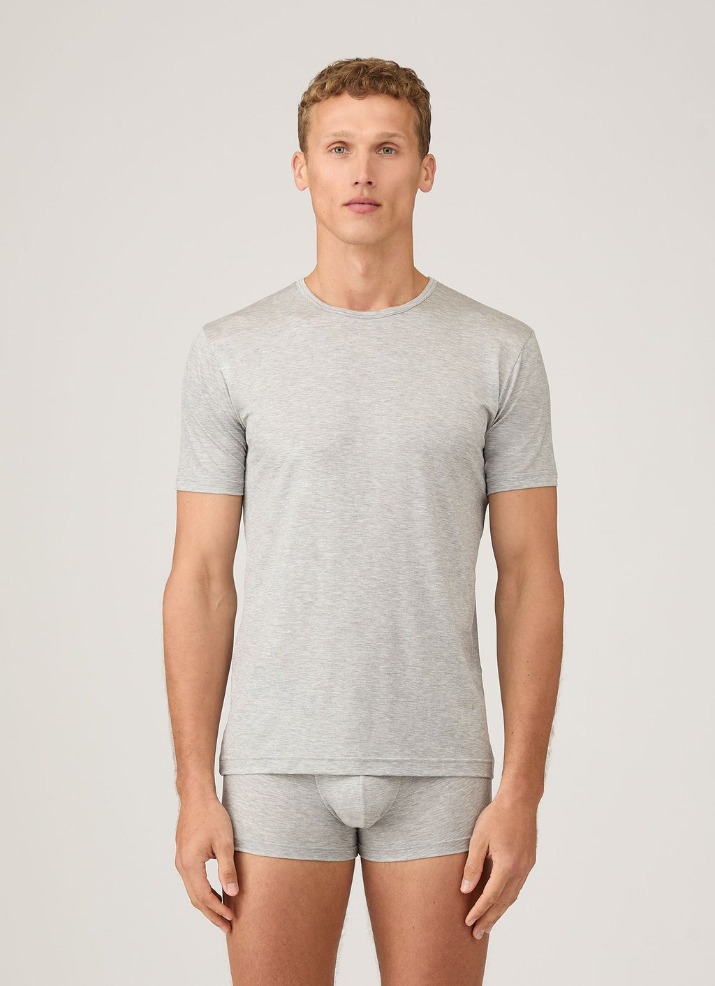Men's Tencelâ„?T-shirt in Grey Melange