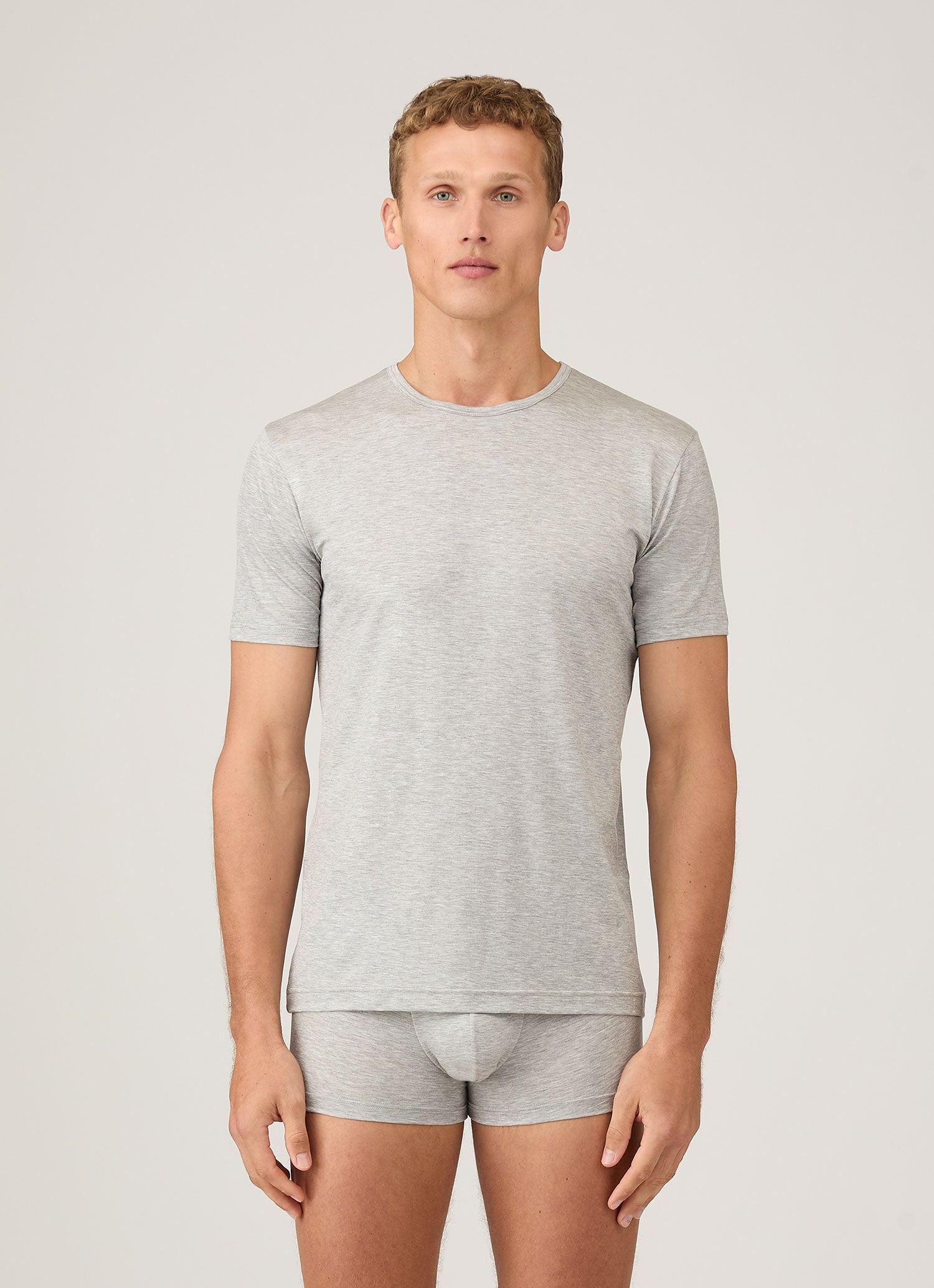 Men's Tencelâ„?T-shirt in Grey Melange