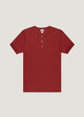 Men's Sunspel x Paul Weller Henley in Dark Cherry