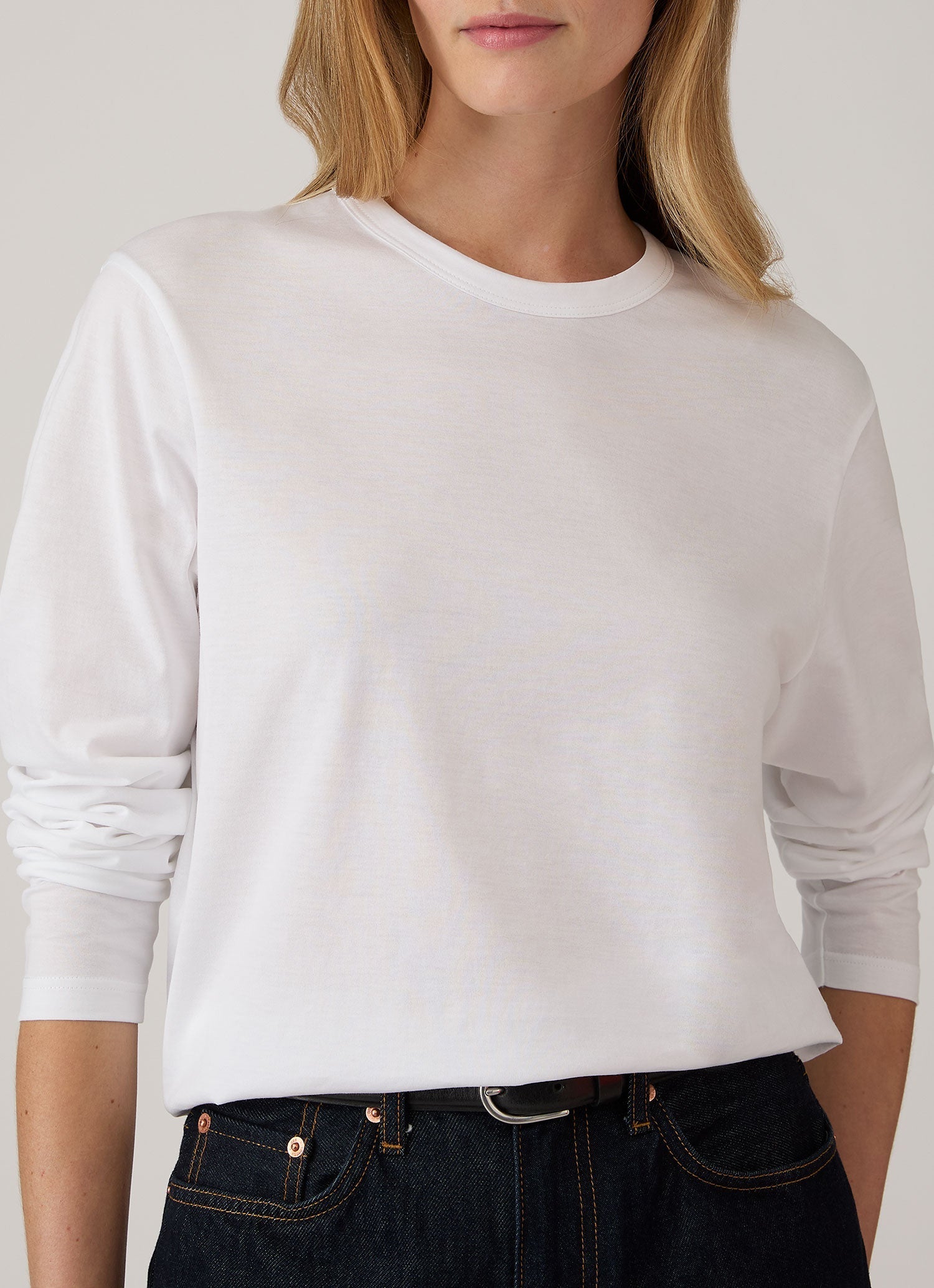 Women's Long Sleeve Everyday T-shirt in White